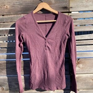 Burgundy Lululemon long sleeve